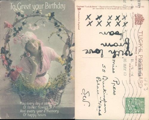 Birthday greeting with girl