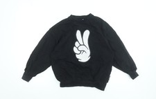 Molo Boys Black Cotton Crew