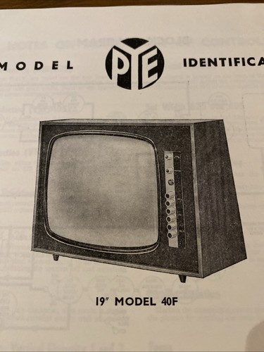 40f pye service manual - 40f, tv