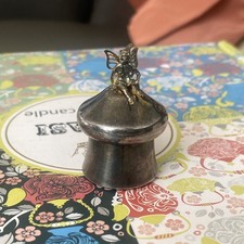 Vintage Sterling Silver Tooth Fairy Tooth Pill Pot (J)