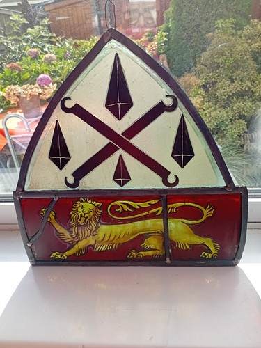 Heraldic stained glass hanging - heraldic,