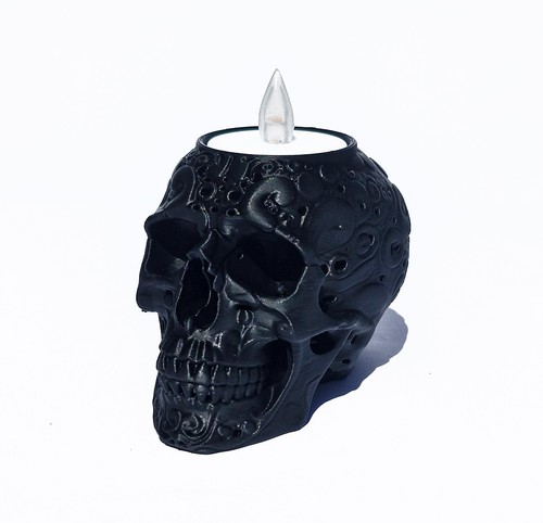Gothic skull tealight candle - gothic,