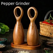2pcs Ceramic Core Acacia Wood
