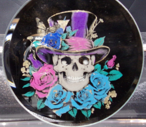 Skull roses etched - &, 25cm