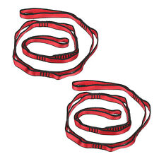 2Pcs Daisy Chain Straps Strong Climbing Strap Adjustable with 8 Loops Red