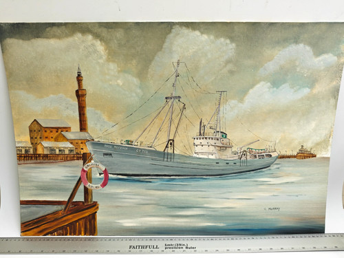 Original acrylic ship - , ross