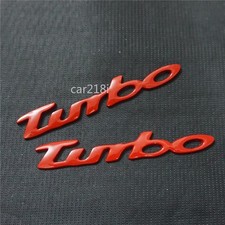 2x Red New turbo Glossy Metal