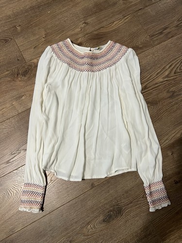 Boden white boho - blouse, new
