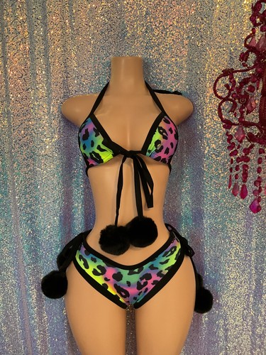 Exotic dancewear outfit neon - dancewear,