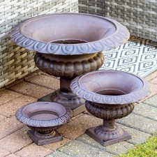Cast Iron Low French Urn
