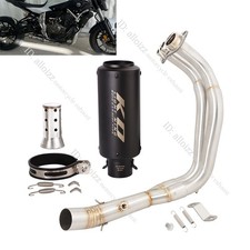 Slip On For Yamaha MT-07 FZ07 2014-2024 Full Exhaust Black Muffler Header Pipe
