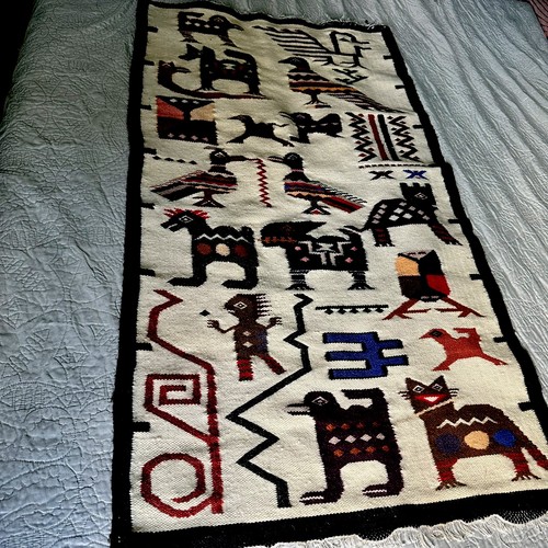 Vintage hand woven wool - hand,
