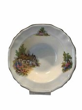 VINTAGE ALFRED MEAKIN 7” BOWL ANNE HATHAWAY COTTAGE WITH GUILT EDGE
