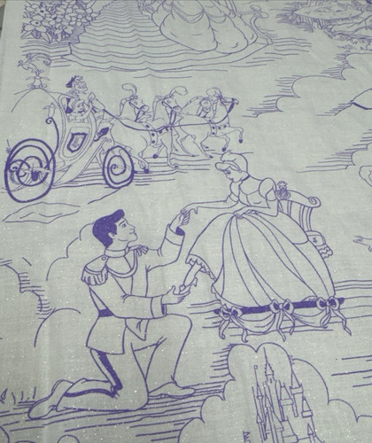 Disney princess toile purple - toile,