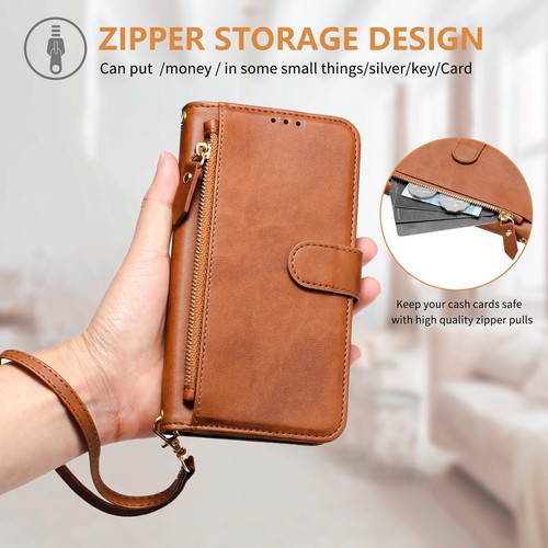 Zip leather cards wallet - 7,