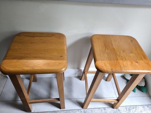Pair solid wood light - pair, oak