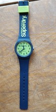 Superdry navy green watch silicone analogue