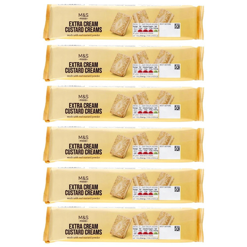 Custard cream biscuits extra - cream,
