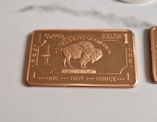 Buffalo 1oz fine copper - x4,