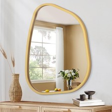 Black Asymmetrical Wall Mirror