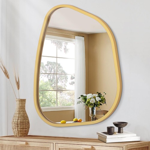 Black asymmetrical wall mirror - asymmetrical,
