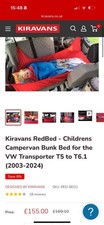 Kiravans RedBed - Childrens Campervan Bunk Bed for the VW Transporter T5 to T6.1
