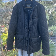 Barbour Land Rover Filey Quilted Jacket Mens Medium Grey Padded Range Rover Coat