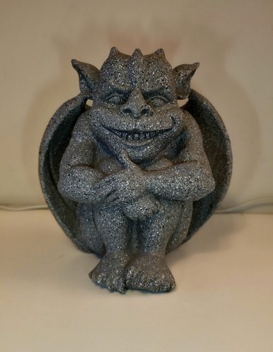 Stone effect gargoyle statue - stone,