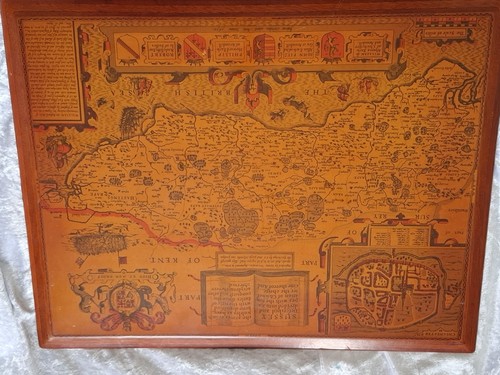 Wooden map sussex - wooden,