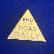Iconic “End Of The Road Rally” Gold Tone & Yellow Enamel Souvenir Pin Badge.