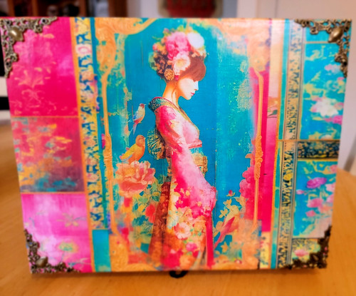 Handmade decoupage wooden box - handmade,