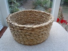 Water Hyacinth Round Basket 26cm across 12cm high.