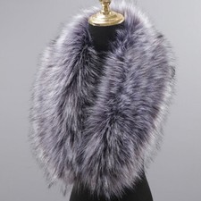 Lady Women Faux Fur Fluffy Collar Scarf Winter Warm Soft Neck Shawl Wrap Scarves