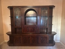 Vintage Display Cabinet with Glass Door