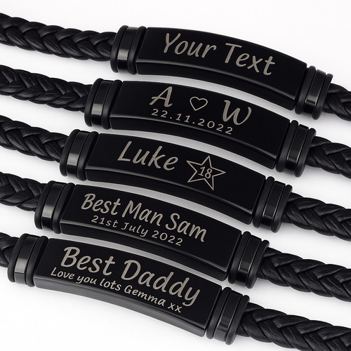 Bracelet engraved personalised - bracelet,