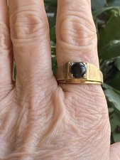 10K Gold Black Onyx Signet