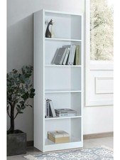 Metro Tall Wide Bookcase White
