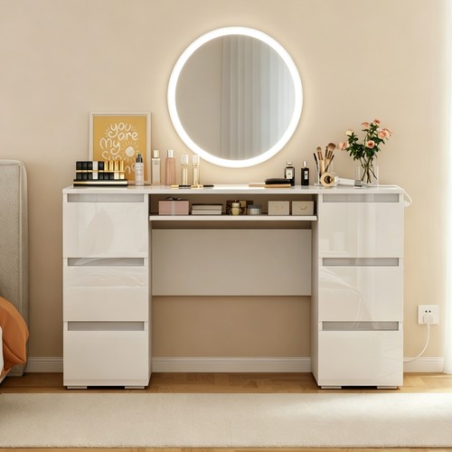 White dressing table - white,