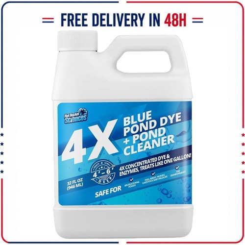 Blue pond dye cleaner - 4x,