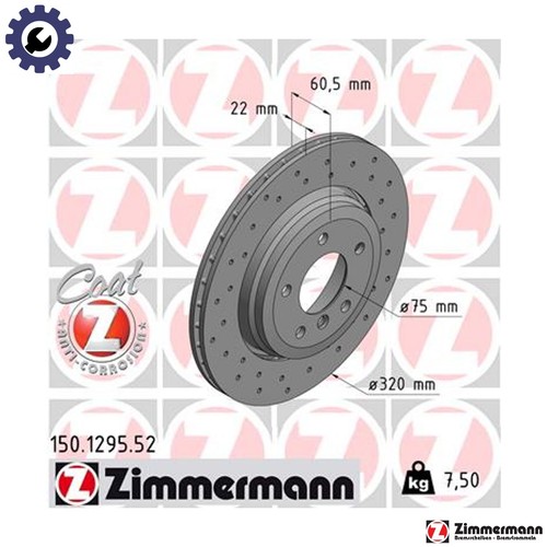 Brake disc 150 - disc, 150.1295.52