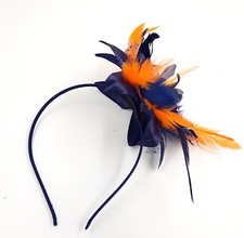 Navy blue and orange