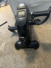HOMCOM Black Hand Ergometer/ Bike with LCD Display, Adjustable Resistance