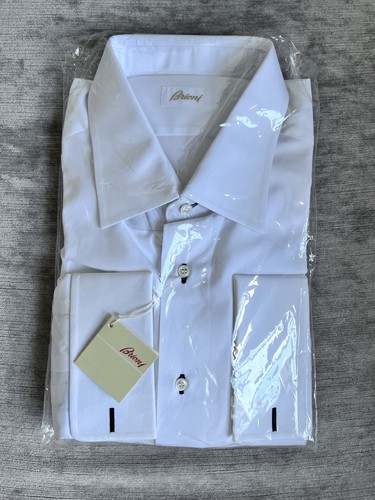 Brioni white shirt double - brioni, shirt,