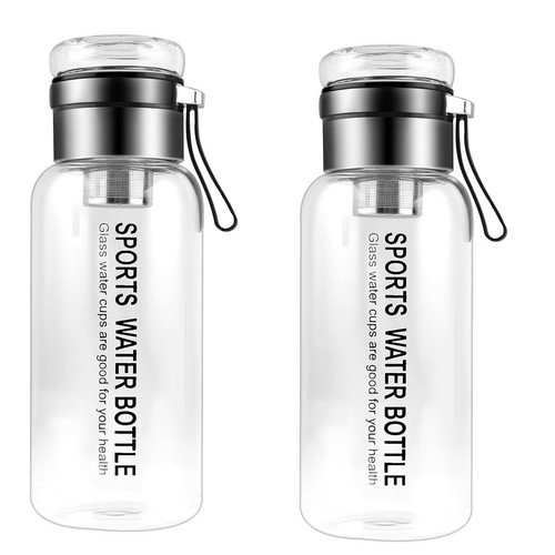Glass water bottle - glass,