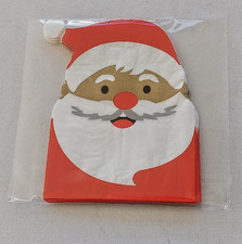 8 SANTA shaped PAPER NAPKINS CHRISTMAS PARTY DECOUPAGE CRAFTS