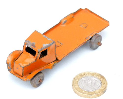Rare orange penny toy - orange, tin