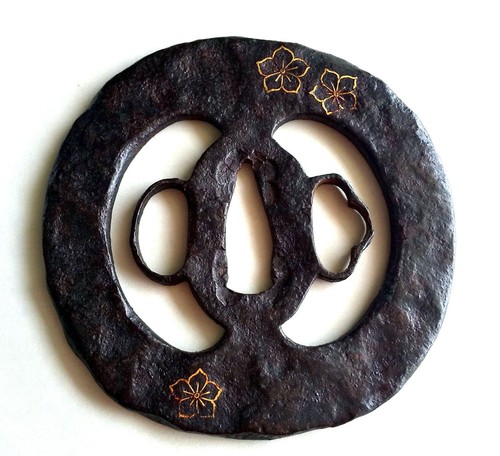Antique iron sword guard