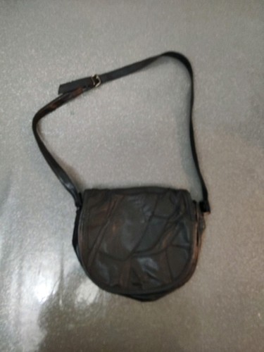 Women black leather shoulder - women's,