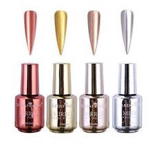 4 Pc Chrome Metallic Nail Polish Mirror Effect Varnish Quick-dry Longlasting