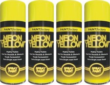 4 x Fluorescent Neon Yellow
